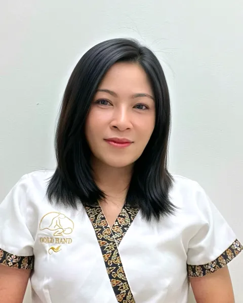 Fai, Thai massage therapist at Gold Hand Prague